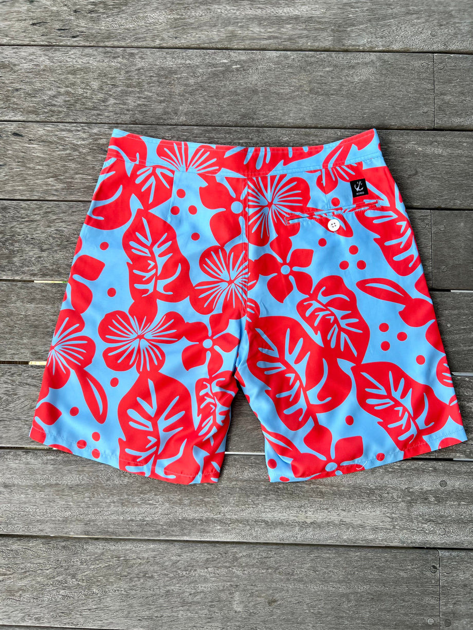 Red 2024 hawaiian shorts