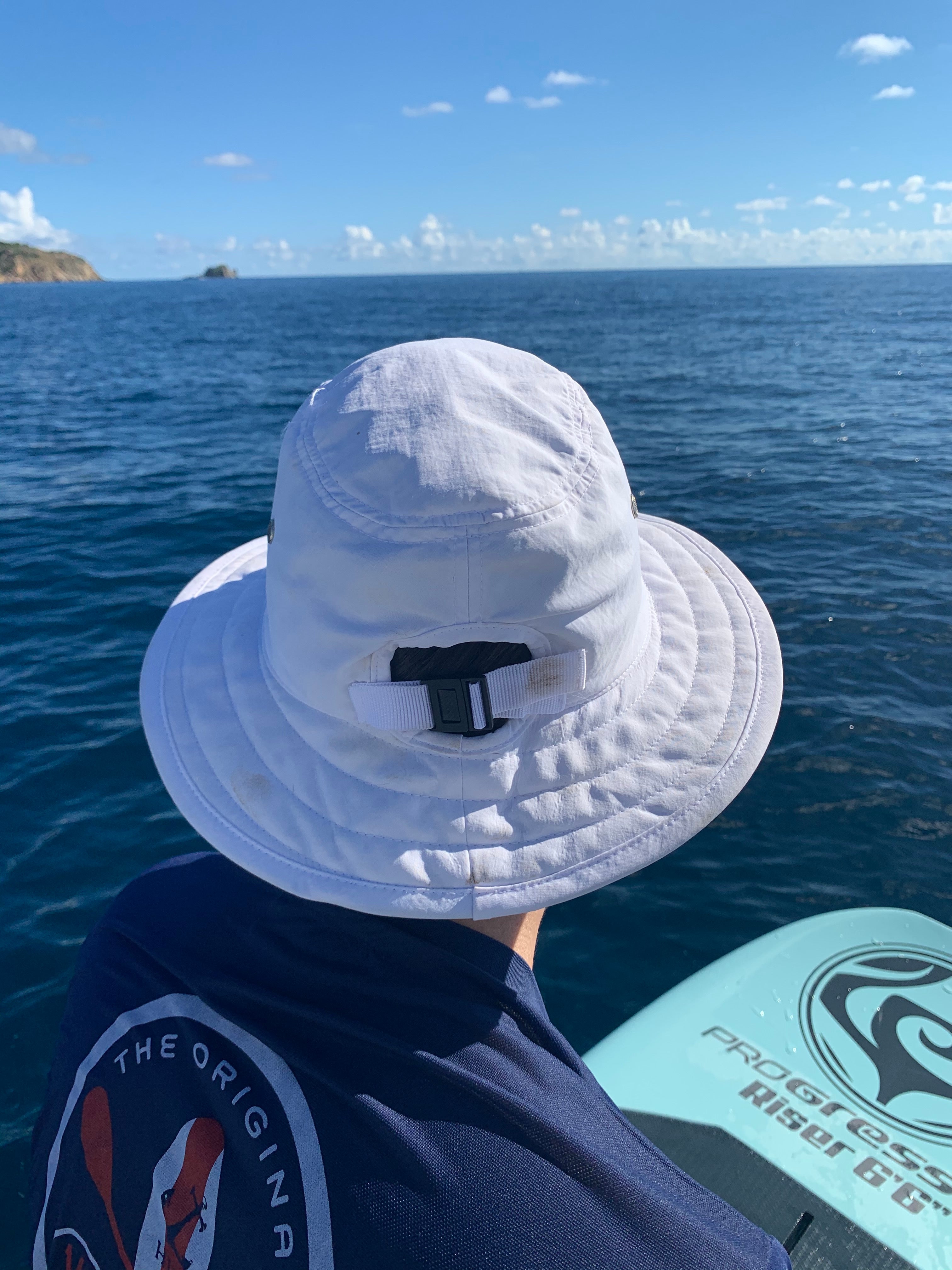 Cam Wide Brim Hat Tortola Compass - White